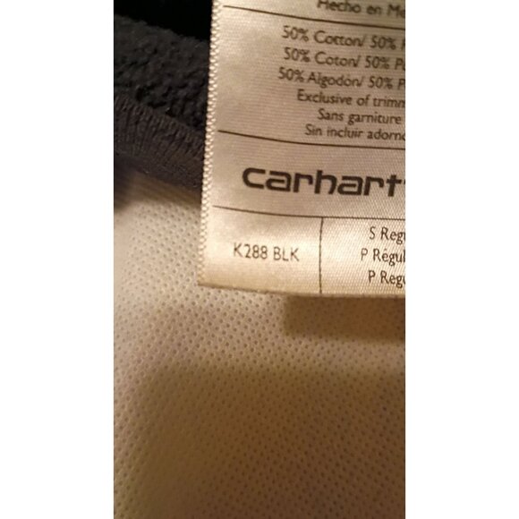 Carhartt Hoodie Sweatshirt Small K288 Black - Picture 6 of 7